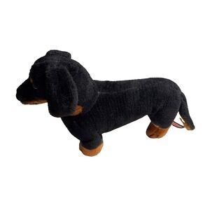 20" Melissa & Doug Plush Dachshund Dog Black & Tan Weiner Dog
